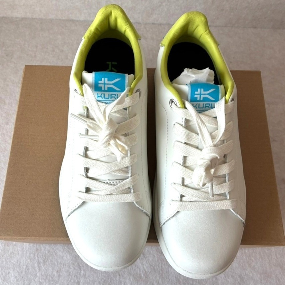 Kuru Roam Bright White Pale Lime Womens 7 Sneakers Orthopedic New in Box - Picture 5 of 9
